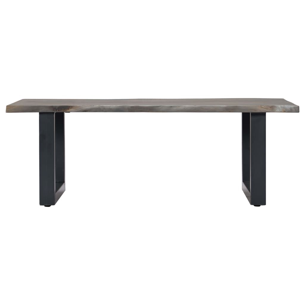 vidaXL Τραπεζάκι Σαλονιού Live Edge Γκρι 115x60x40 εκ. Ξύλο Ακακίας