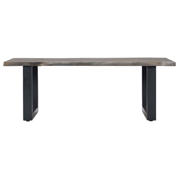 vidaXL Τραπεζάκι Σαλονιού Live Edge Γκρι 115x60x40 εκ. Ξύλο Ακακίας