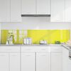vidaXL Πίσω Πάνελ Κουζίνας 2 pcs Κίτρινο 100 x 40 cm σκληρυμένο γυαλί