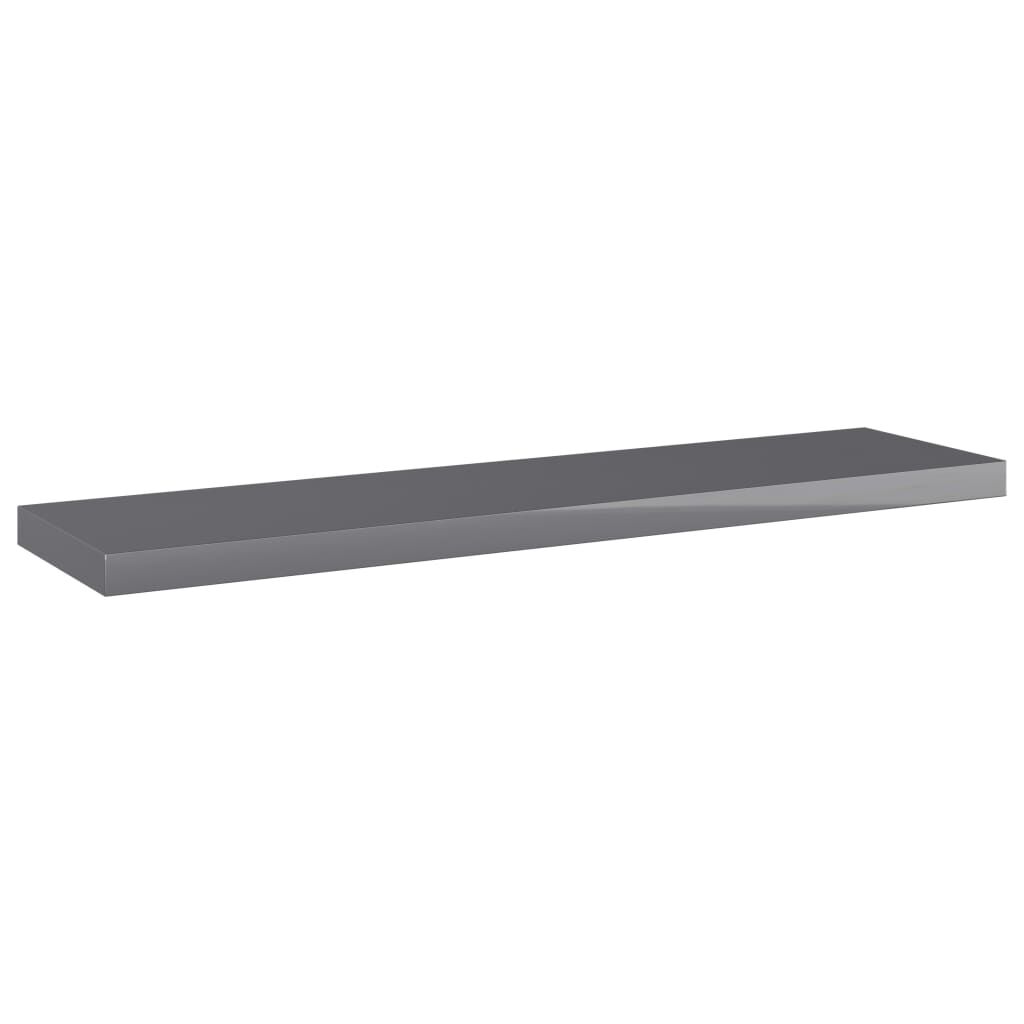 vidaXL Ράφια Βιβλιοθήκης 8 τεμ. Γυαλ. Γκρι 40x10x1,5 εκ. Μοριοσανίδα