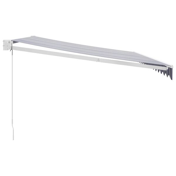 vidaXL Τέντα Πτυσσόμενη Μπλε και Λευκή 4,5 x 3 μ. Ύφασμα και Αλουμίνιο