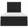 vidaXL Κρεβάτι με αποθηκευτικό χώρο και LED Μαύρο 120 x 200 cm Βελούδο
