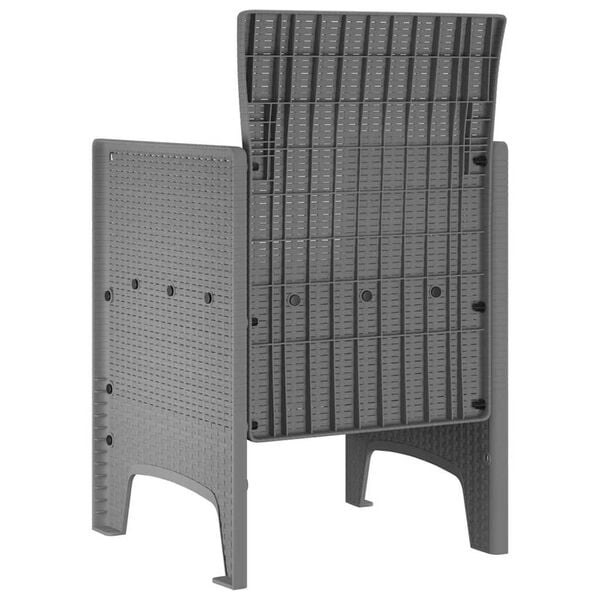 vidaXL Καρέκλα Κήπου 2 pcs Ανοιχτό γκρι 53 x 49 x 85 εκ. PP