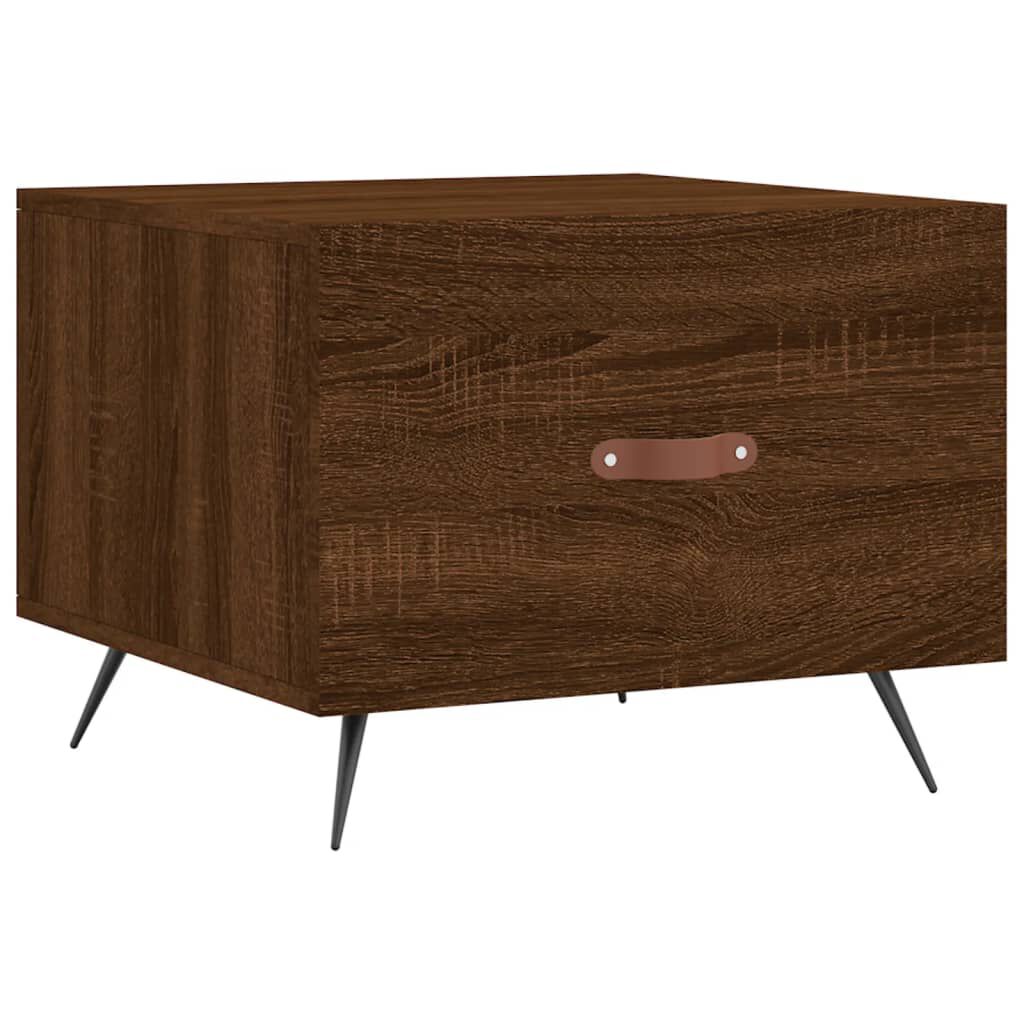 vidaXL Τραπεζάκια Σαλονιού 2 τεμ Brown Oak 50x50x40 εκ Επεξ. Ξύλο