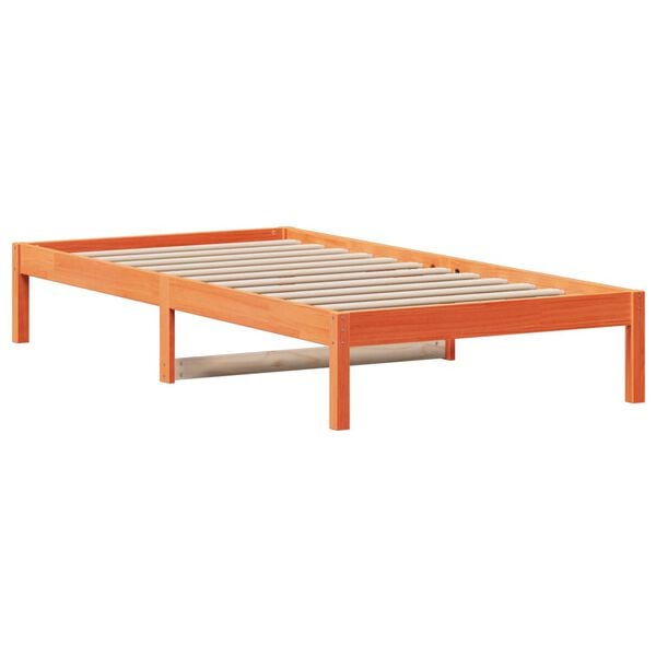 vidaXL Καναπές Κρεβάτι Χωρίς Στρώμα Καφέ 80x200 εκ. Μασίφ Ξύλο Πεύκου