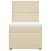 vidaXL Κρεβάτι Boxspring με Στρώμα Κρεμ 80 x 200 εκ. Υφασμάτινο