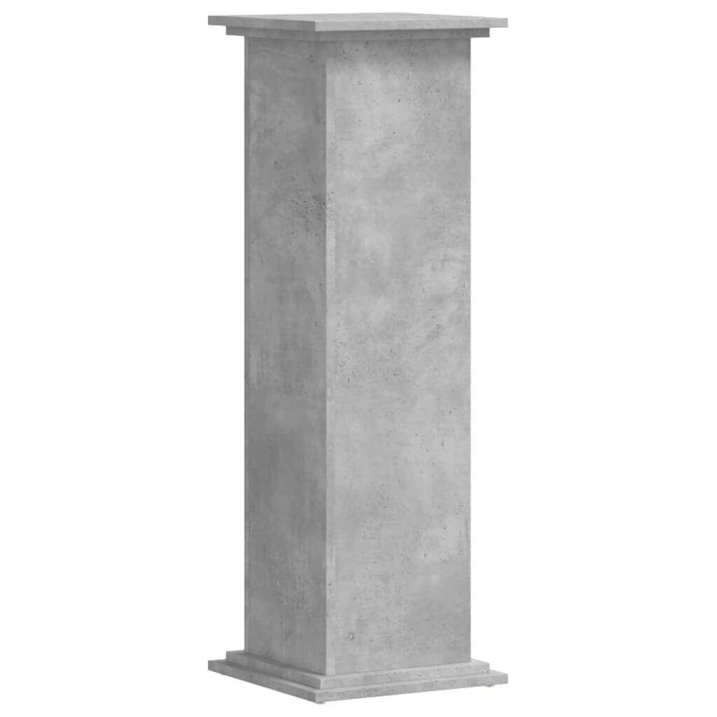 vidaXL Βάσεις Φυτών Γκρι Σκυρ. 33x33x100 εκ. Επεξεργασμένο Ξύλο