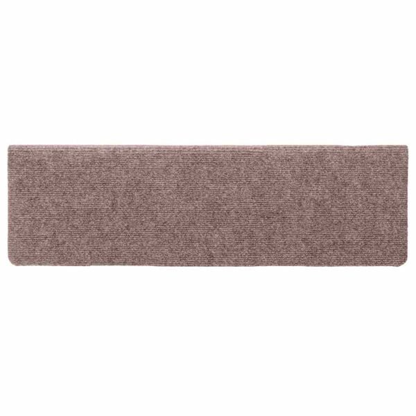 vidaXL Πατάκια Σκαλιών Αυτοκόλλητα 15 τεμ. 100x21x4 εκ. Κρεμ Ορθογώνια Άκρη