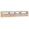 vidaXL Έ&pi;&iota;&pi;&lambda;&omicron; &Tau;&eta;&lambda;&epsilon;ό&rho;&alpha;&sigma;&eta;&sigmaf; &mu;&epsilon; LED Sonoma &Delta;&rho;&upsilon;&sigmaf; 210x35x40 &epsilon;&kappa;.