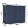 vidaXL Αποθήκη Κήπου Επιτοίχια Ανθρακί 118 x 194 x 178 εκ από Ατσάλι
