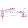 vidaXL Έπιπλο Τηλεόρασης Λαδί 135x39x43,5 εκ. Ατσάλι Ψυχρής Έλασης
