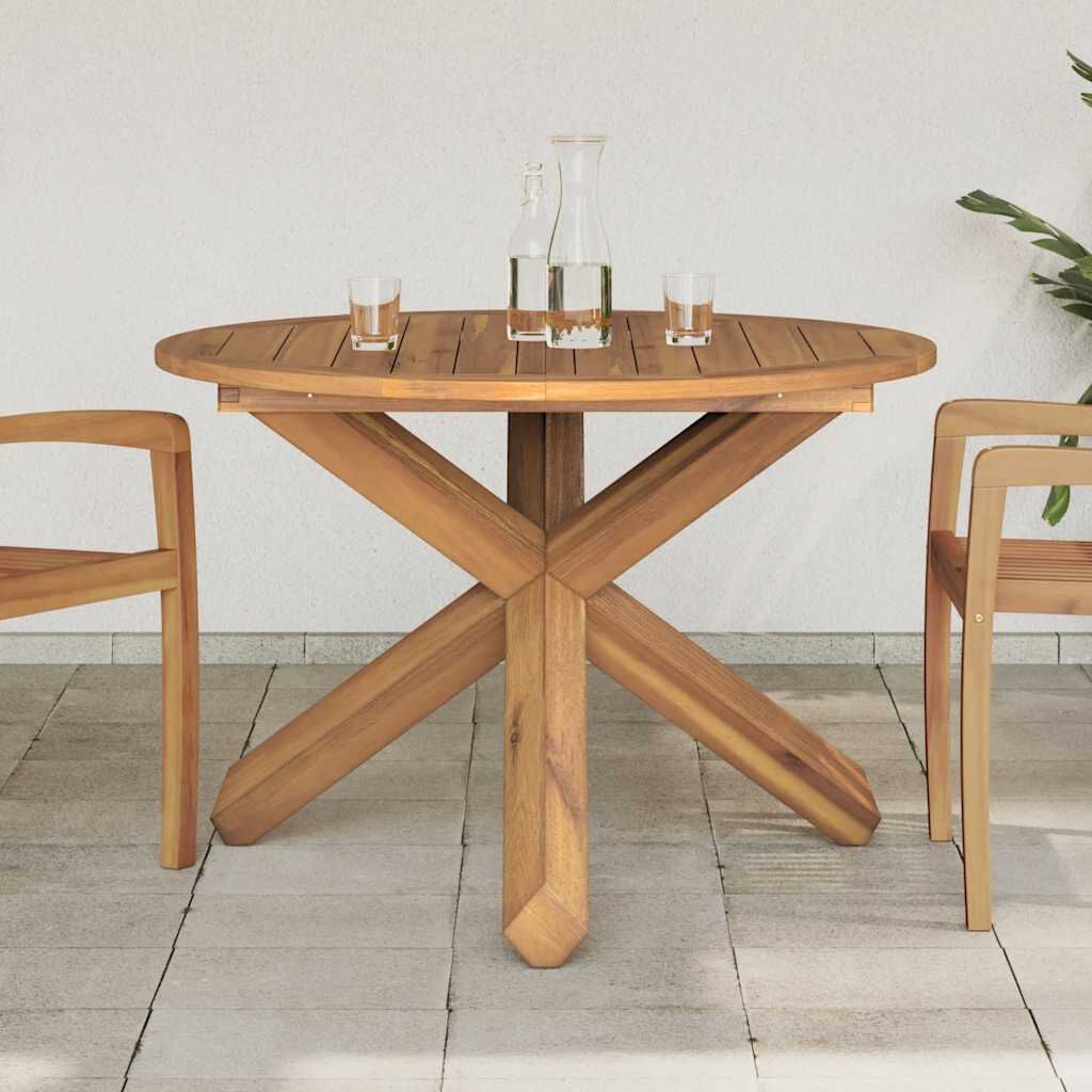 vidaXL Τραπέζι Κήπου Ø109x74 εκ. από Μασίφ Ξύλο Teak