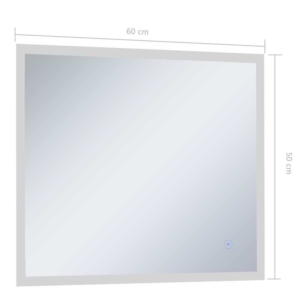 vidaXL Καθρέφτης Μπάνιου LED με Αισθητήρα Αφής 60 x 50 εκ.