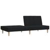 vidaXL Καναπές Κρεβάτι Διθέσιος Μαύρος Υφασμάτινος