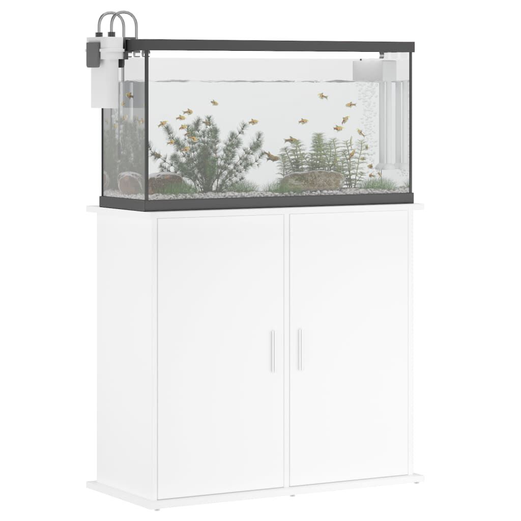 vidaXL Βάση Ενυδρείου Λευκή 81 x 36 x 73 εκ. από Επεξεργασμένο Ξύλο
