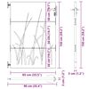 vidaXL Πόρτα Κήπου με Σχέδιο Χόρτου από Ατσάλι Corten 85x150 εκ.