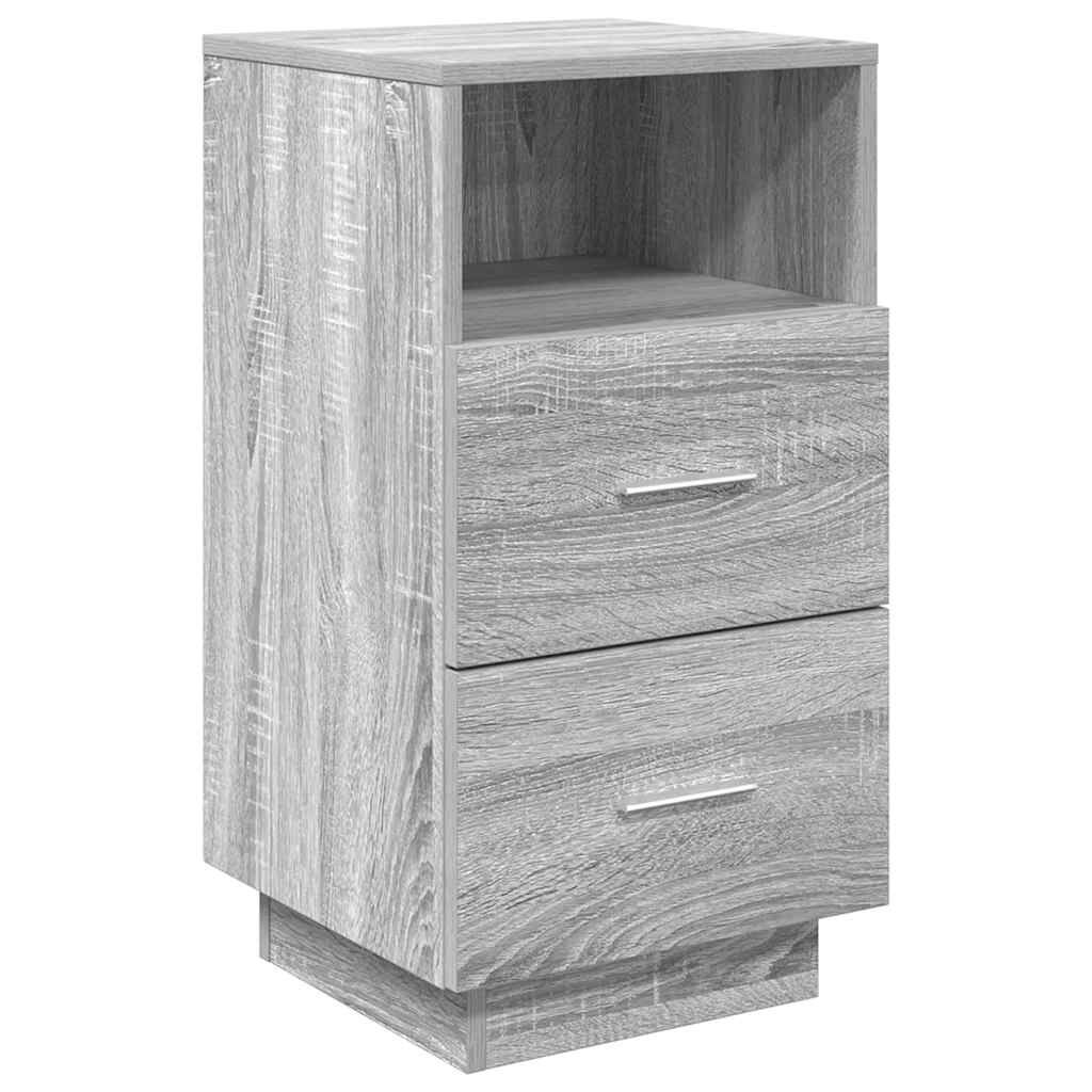 vidaXL Κομοδίνο με 2 συρτάρια Γκρι Sonoma 36x36x68 εκ.