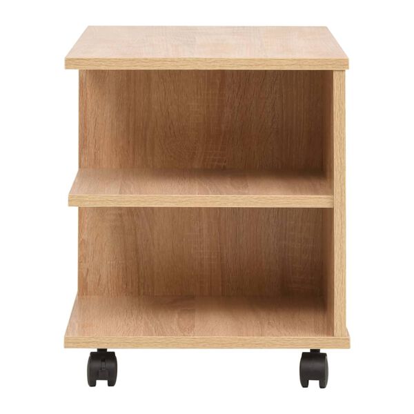 vidaXL Ραφιέρα με Ρόδες Χρώμα Δρυός 50 x 35 x 42 εκ.