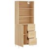vidaXL Ντουλάπι Sonoma δρυς 69,5 x 34 x 180 εκ. από Επεξεργασμένο Ξύλο