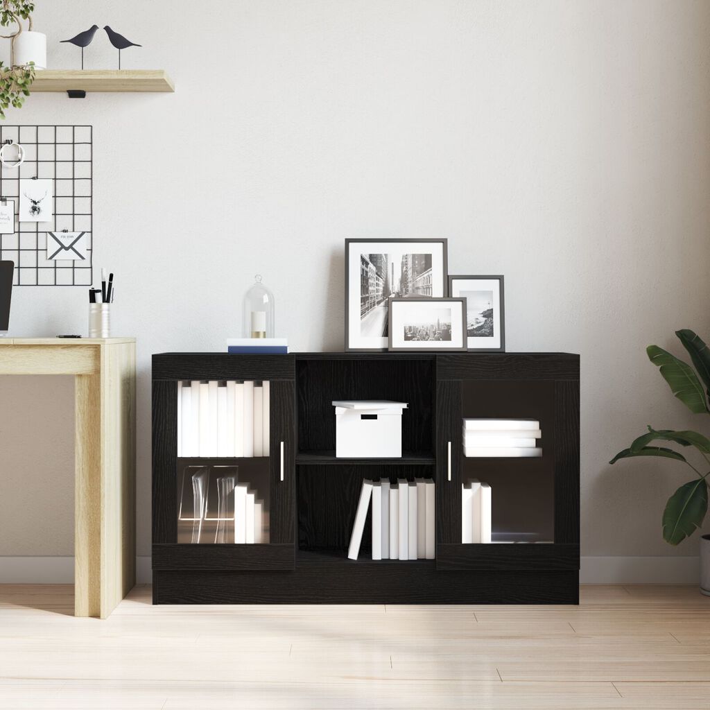 vidaXL Μπουφές Μαύρη Δρυς 120x30,5x70 εκ από Επεξεργασμένο Ξύλο