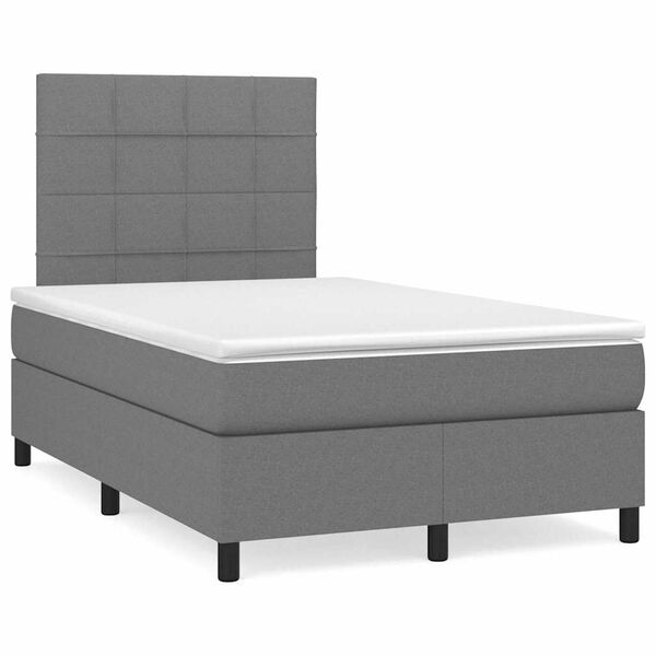 vidaXL &Kappa;&rho;&epsilon;&beta;ά&tau;&iota; Boxspring &mu;&epsilon; &Sigma;&tau;&rho;ώ&mu;&alpha; & LED &Sigma;&kappa;.&Gamma;&kappa;&rho;&iota; 120x190&epsilon;&kappa;. &Upsilon;&phi;&alpha;&sigma;&mu;ά&tau;&iota;&nu;&omicron;