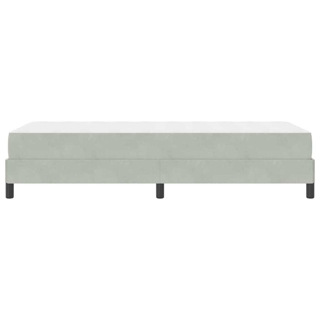 vidaXL Κρεβάτι box spring με στρώμα Ανοιχτό γκρι 80 x 200 cm Βελούδο