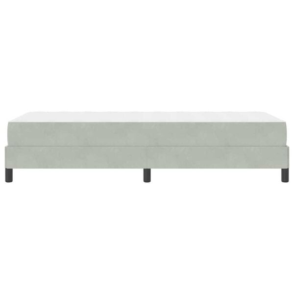 vidaXL Κρεβάτι box spring με στρώμα Ανοιχτό γκρι 80 x 200 cm Βελούδο