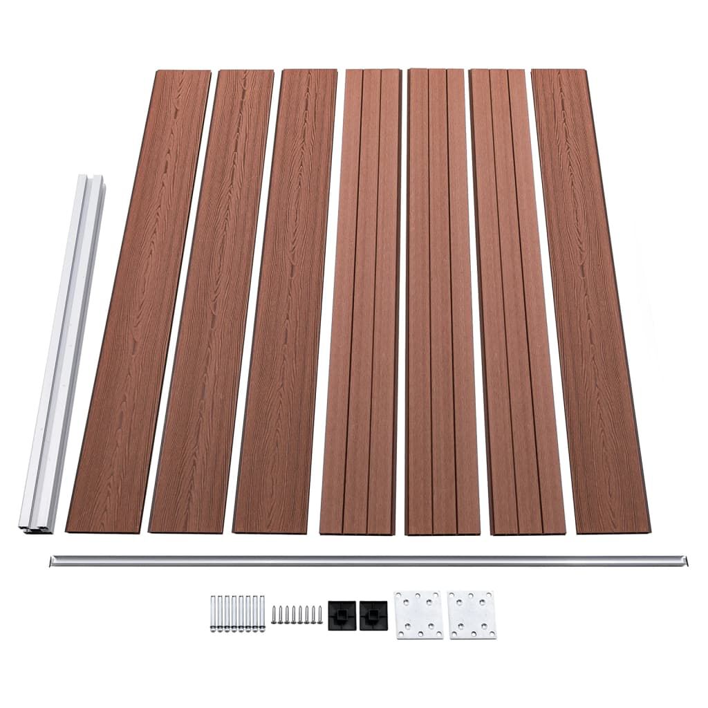 vidaXL Πάνελ Περίφραξης Καφέ 175 x 146 εκ. από WPC