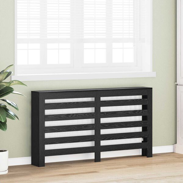 vidaXL Κάλυμμα Θερμαντικών Σωμάτων Μαύρο Δρυς 149x20x82 cm Κατασκευασμένου Ξύλου