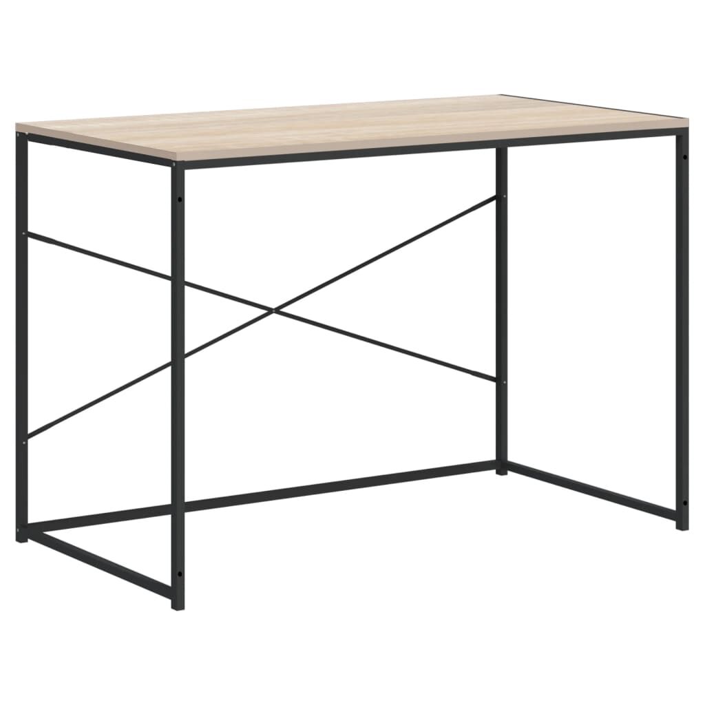 vidaXL Γραφείο Υπολογιστή Μαύρο 110 x 60 x 70 εκ. Επεξεργασμένο Ξύλο