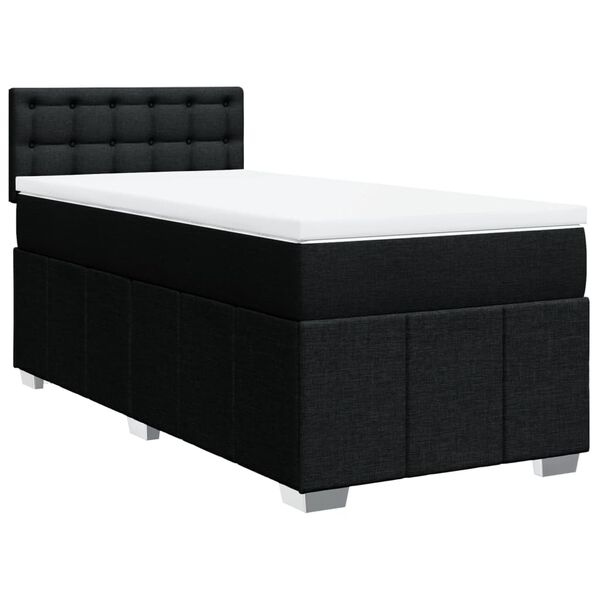 vidaXL &Kappa;&rho;&epsilon;&beta;ά&tau;&iota; Boxspring &mu;&epsilon; &Sigma;&tau;&rho;ώ&mu;&alpha; &Mu;&alpha;ύ&rho;&omicron; 80 x 200 &epsilon;&kappa;. &Upsilon;&phi;&alpha;&sigma;&mu;ά&tau;&iota;&nu;&omicron;