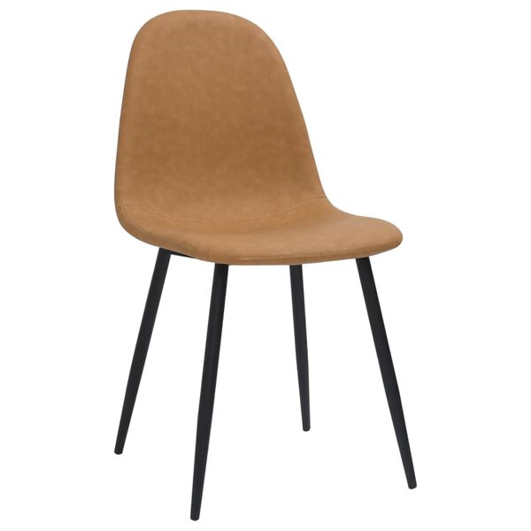 vidaXL Καρέκλες Τραπεζαρίας 4 τεμ. Αν. Καφέ 45x53,5x83 εκ. Συνθ. Δέρμα