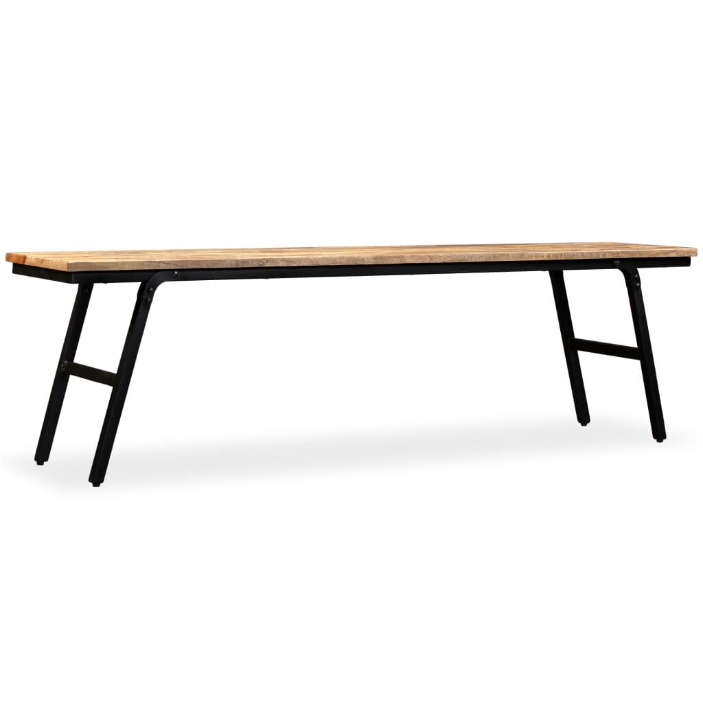 vidaXL Πάγκος 160 x 35 x 45 εκ. από Ανακυκλωμένο Ξύλο Teak και Ατσάλι