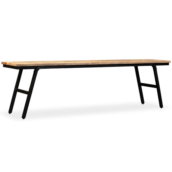 vidaXL Πάγκος 160 x 35 x 45 εκ. από Ανακυκλωμένο Ξύλο Teak και Ατσάλι