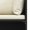 vidaXL Σετ Καναπέ Κήπου 3 Τεμαχίων Μαύρο Συνθετικό Ρατάν με Μαξιλάρια