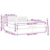vidaXL Οθωμανικό κρεβάτι με στρώμα & LEDs Σκούρο μπλε 180x200cm Velvet