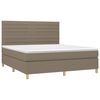 vidaXL &Kappa;&rho;&epsilon;&beta;ά&tau;&iota; Boxspring &mu;&epsilon; &Sigma;&tau;&rho;ώ&mu;&alpha; Taupe 160x200 &epsilon;&kappa;. &Upsilon;&phi;&alpha;&sigma;&mu;ά&tau;&iota;&nu;&omicron;