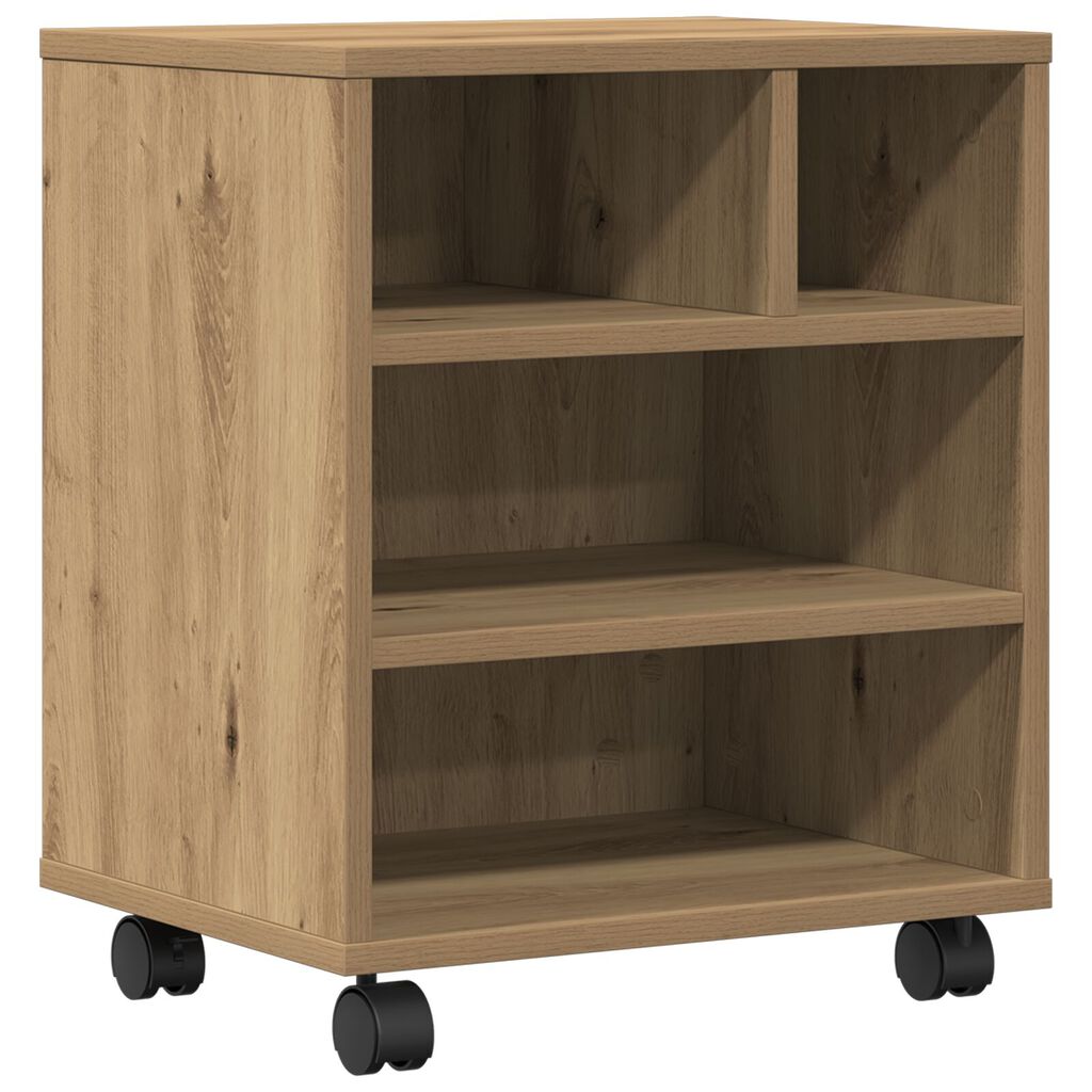vidaXL Βάση Εκτυπωτή με Ρόδες Artisan Oak 41x32x48 εκ