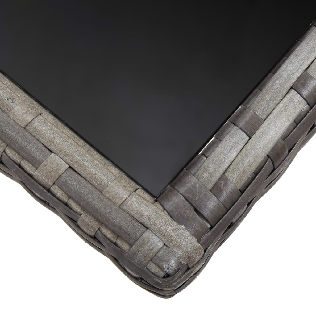 vidaXL Τραπέζι Κήπου Γκρι 140 x 80 x 74 εκ. από Συνθετικό Ρατάν