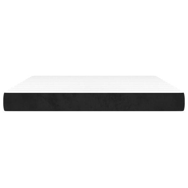 vidaXL Στρώμα με Pocket Springs Μαύρο 160x200x20 εκ. Βελούδινο