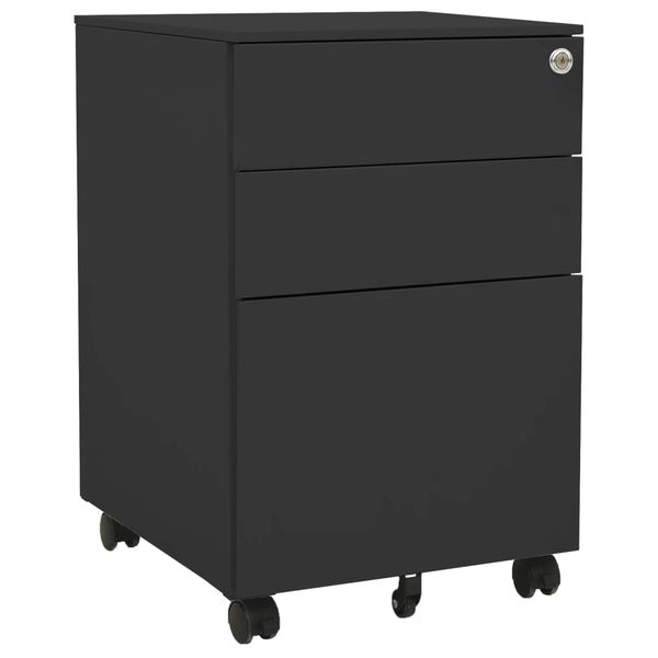 vidaXL Αρχειοθήκη Φορητή Ανθρακί 39 x 45 x 60 εκ. Ατσάλινη