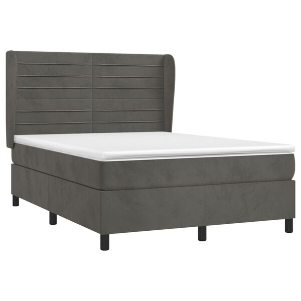 vidaXL &Kappa;&rho;&epsilon;&beta;ά&tau;&iota; Boxspring &mu;&epsilon; &Sigma;&tau;&rho;ώ&mu;&alpha; &Sigma;&kappa;&omicron;ύ&rho;&omicron; &Gamma;&kappa;&rho;&iota; 140x190 &epsilon;&kappa;. &Beta;&epsilon;&lambda;&omicron;ύ&delta;&iota;&nu;&omicron;