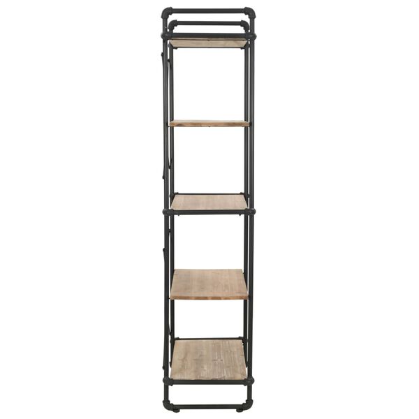 vidaXL Βιβλιοθήκη 80 x 42 x 180 εκ. από Μασίφ Ξύλο Ελάτης / Ατσάλι