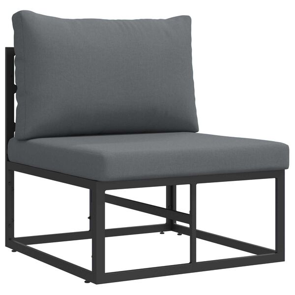 vidaXL Σετ Καναπέ Κήπου 4 pcs Μαύρο 213 x 141.5 x 71 εκ Αλουμίνιο
