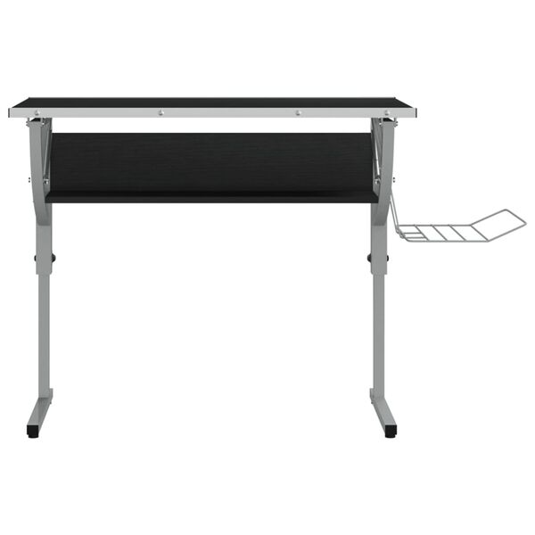 vidaXL Γραφείο Χειροτ. Μαύρο/Γκρι 110x53x(58-87) εκ. Επ. Ξύλο&Ατσάλι