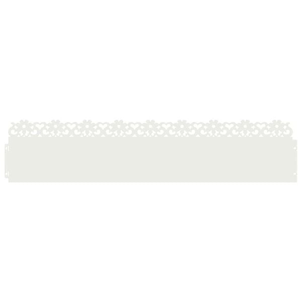 vidaXL Περιγράμματα γκαζόν 10 pcs Λευκό 103 x 0,05 x 22 εκ Ατσάλι