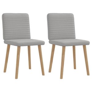 vidaXL Καρέκλες Τραπεζαρίας 2 τεμ. Σύννεφο Γκρι Υφασμάτινες