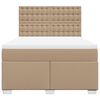 vidaXL Κρεβάτι Boxspring με Στρώμα Καπουτσίνο 140x190εκ.από Συνθ.Δέρμα