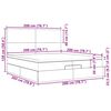 vidaXL Οθωμανικό κρεβάτι με στρώματα μπλε 200x200cm ύφασμα