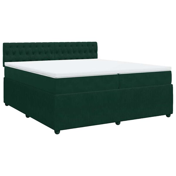vidaXL &Kappa;&rho;&epsilon;&beta;ά&tau;&iota; Boxspring &mu;&epsilon; &Sigma;&tau;&rho;ώ&mu;&alpha; &Sigma;&kappa;&omicron;ύ&rho;&omicron; &Pi;&rho;ά&sigma;&iota;&nu;&omicron; 200x200&epsilon;&kappa;. &Beta;&epsilon;&lambda;&omicron;ύ&delta;&iota;&nu;&omicron;